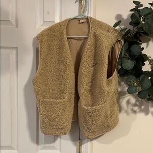 Cozy Tan Sherpa Vest